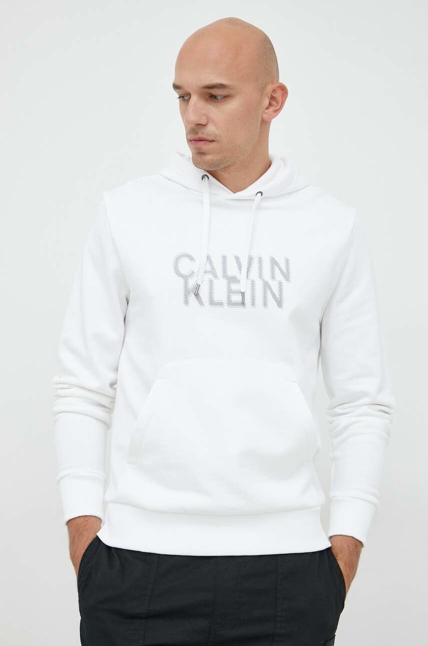 Calvin Klein Суичър в бяло с изчистен дизайн - Pepit.bg