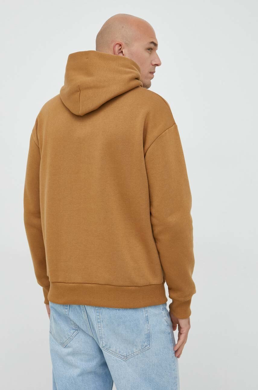 Calvin Klein Суичър в кафяво с качулка с принт - Pepit.bg