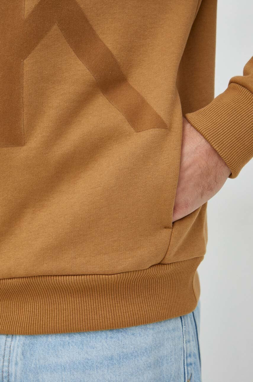 Calvin Klein Суичър в кафяво с качулка с принт - Pepit.bg