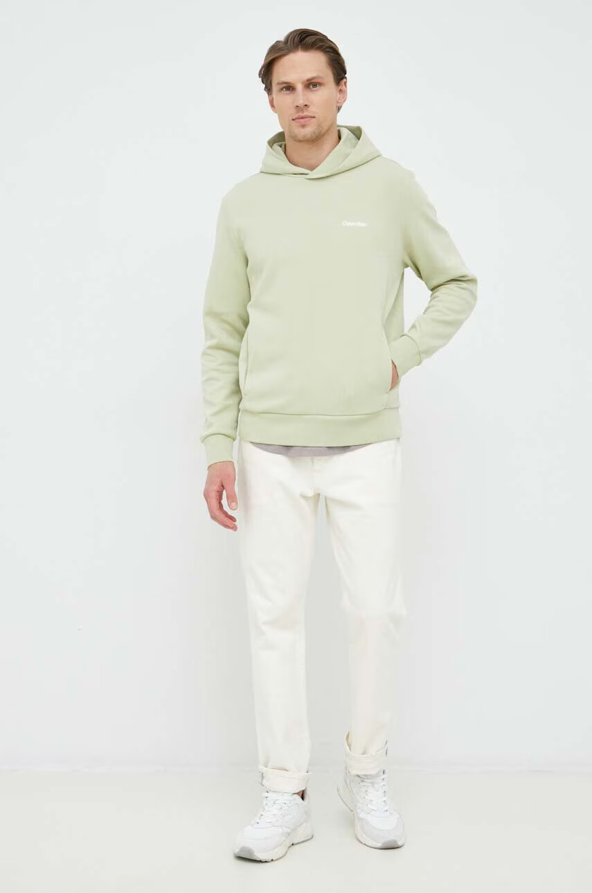Calvin Klein Суичър в черно с качулка с апликация - Pepit.bg