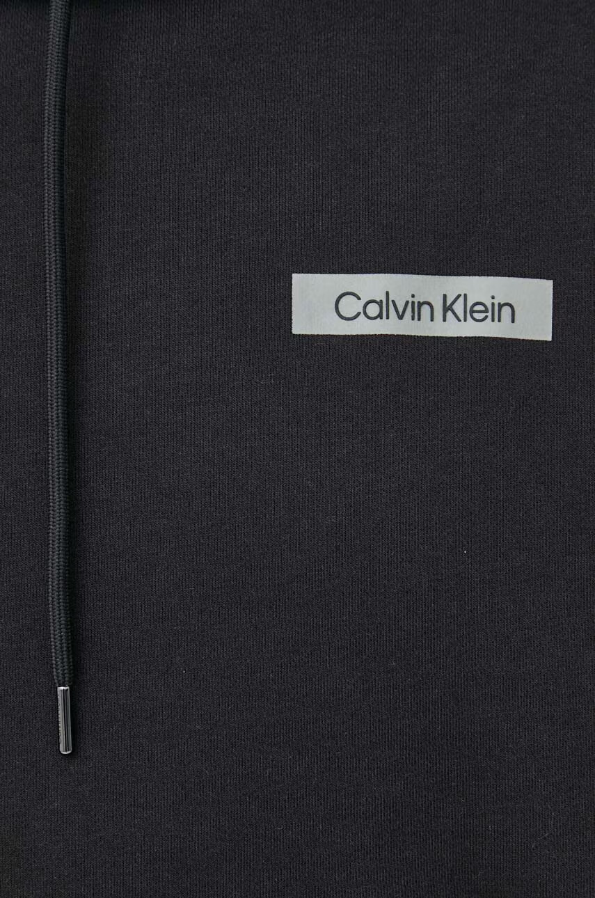 Calvin Klein Суичър в черно с качулка с принт - Pepit.bg