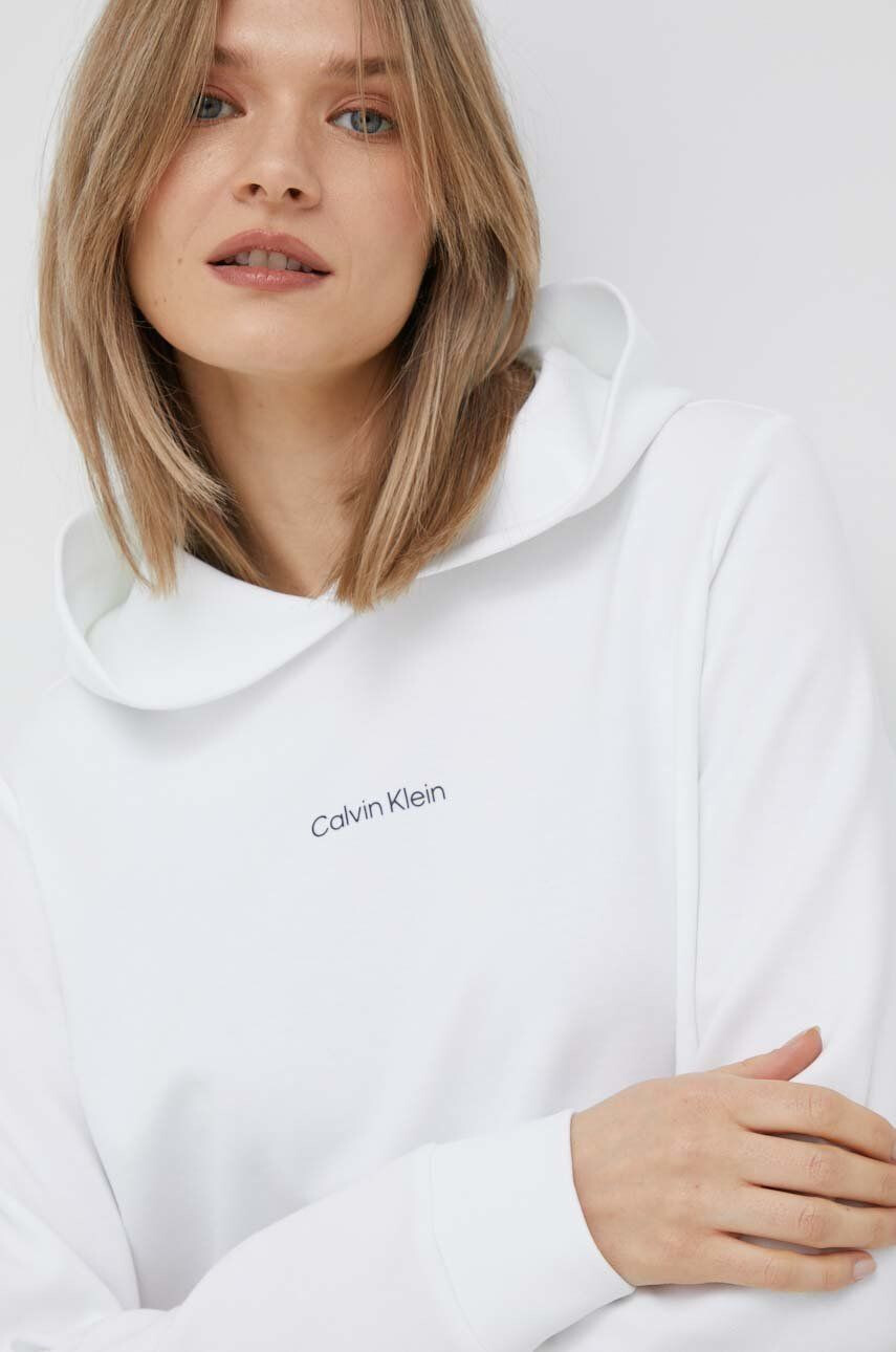 Calvin Klein Суичър в бяло с изчистен дизайн - Pepit.bg