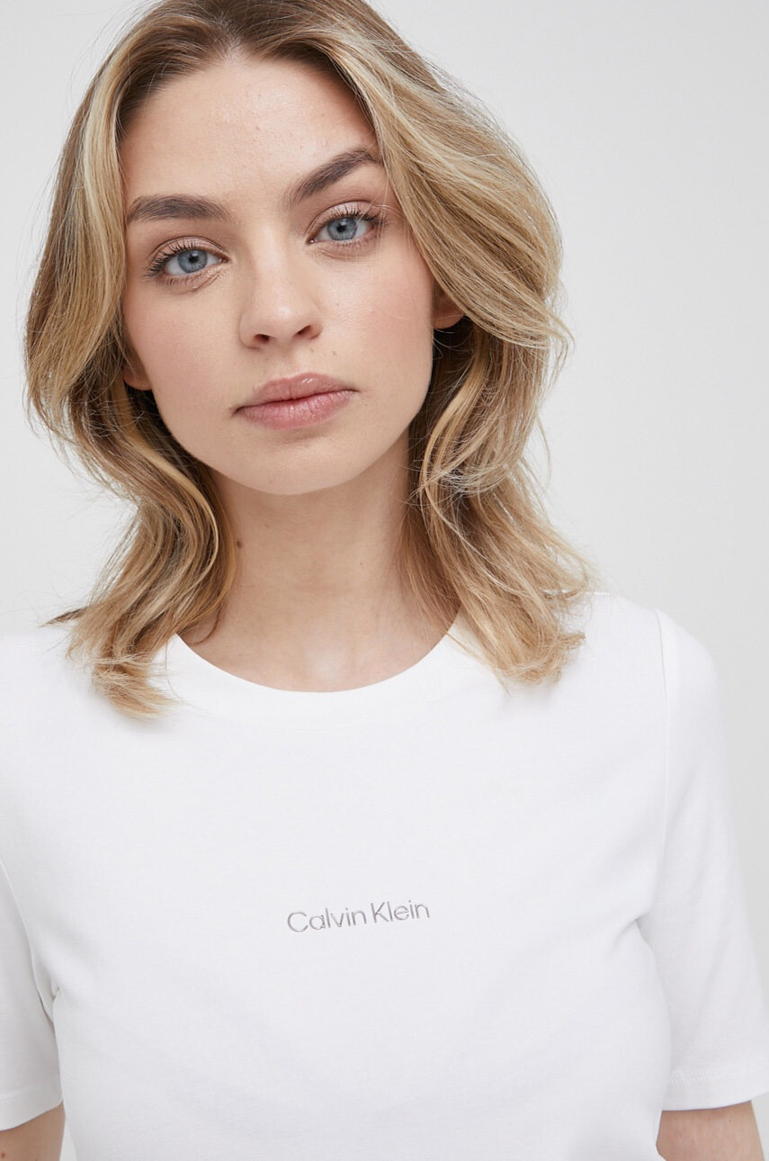 Calvin Klein Тениска дамски в бяло - Pepit.bg
