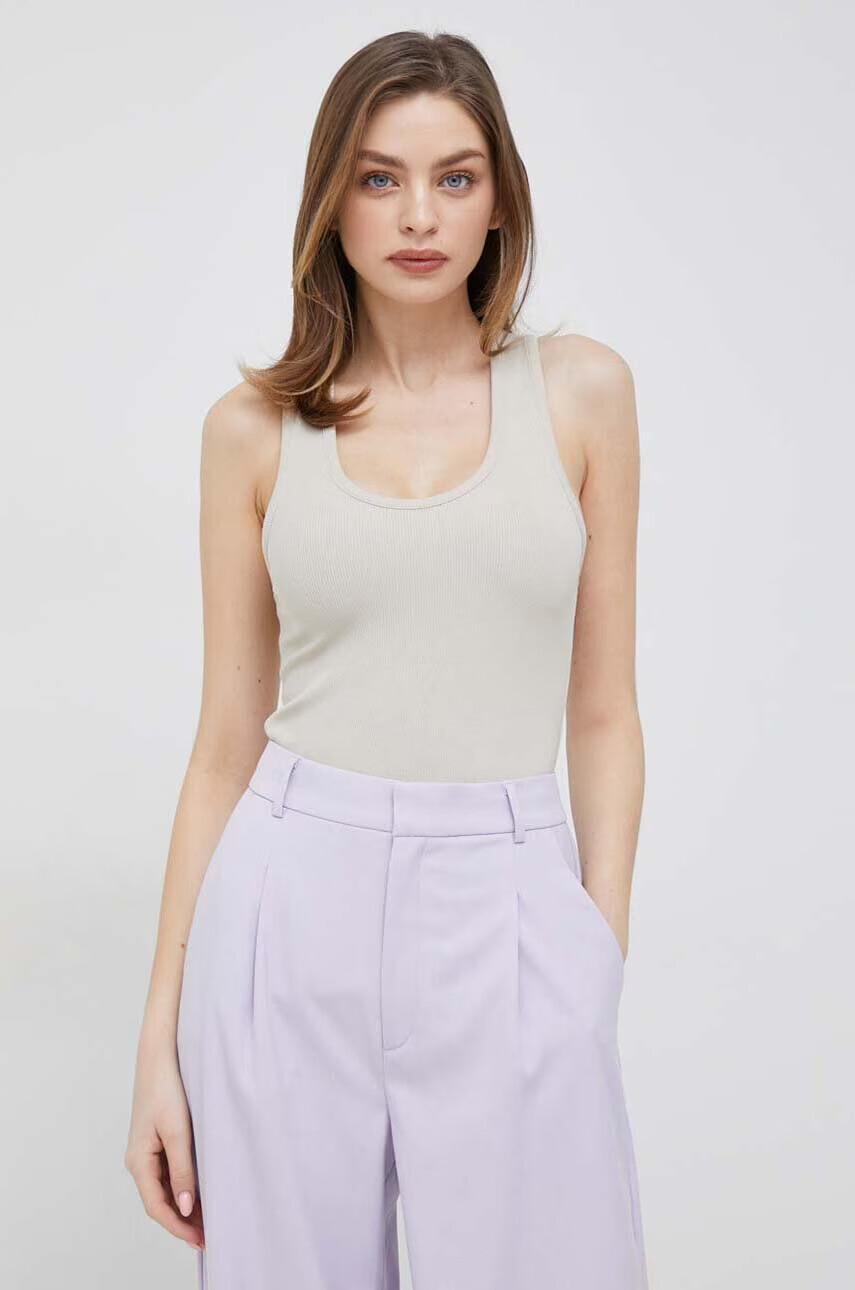 Calvin Klein Топ дамски в бежово - Pepit.bg