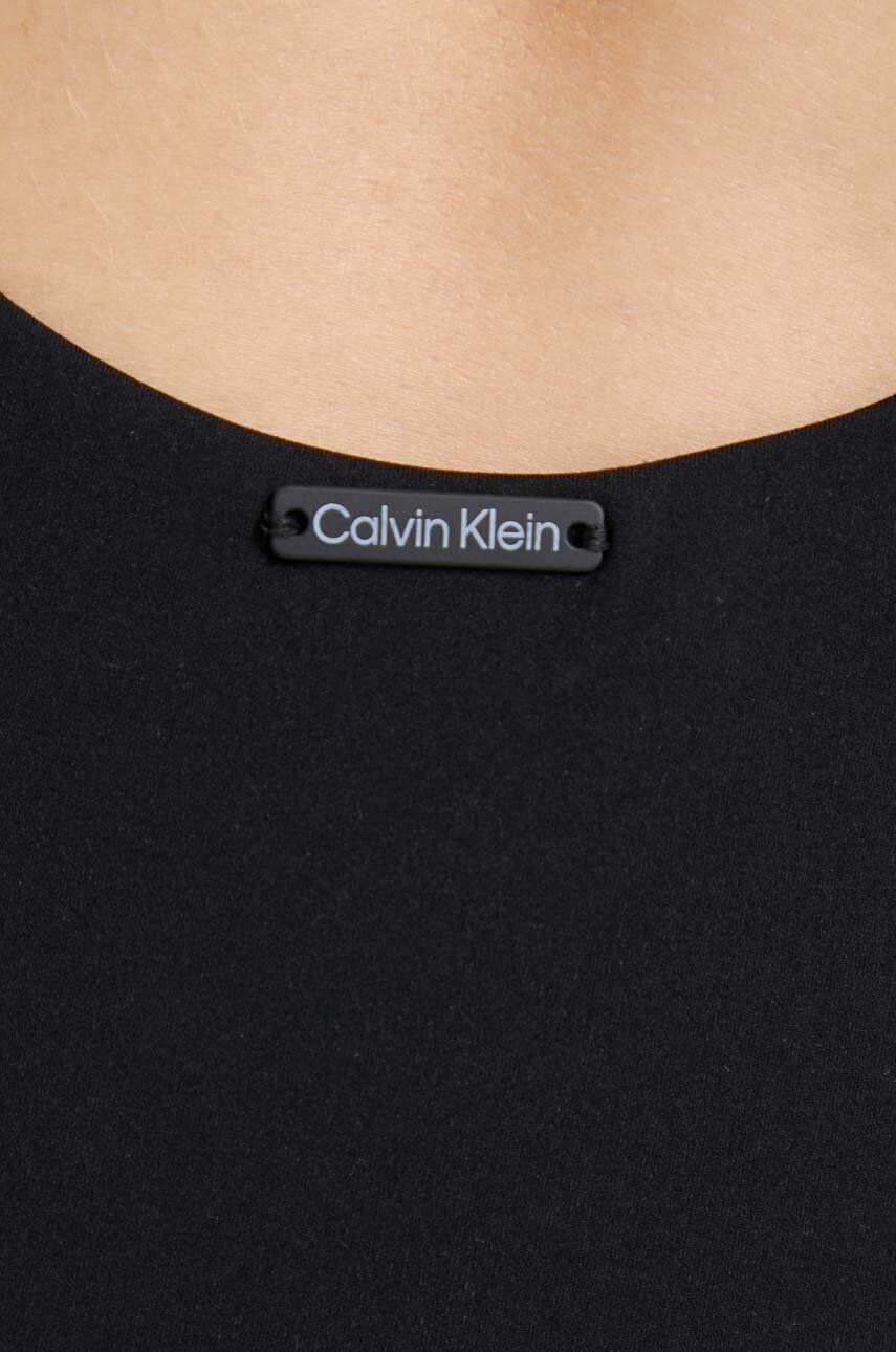 Calvin Klein Цял бански в черно с леко подплатена чашка - Pepit.bg