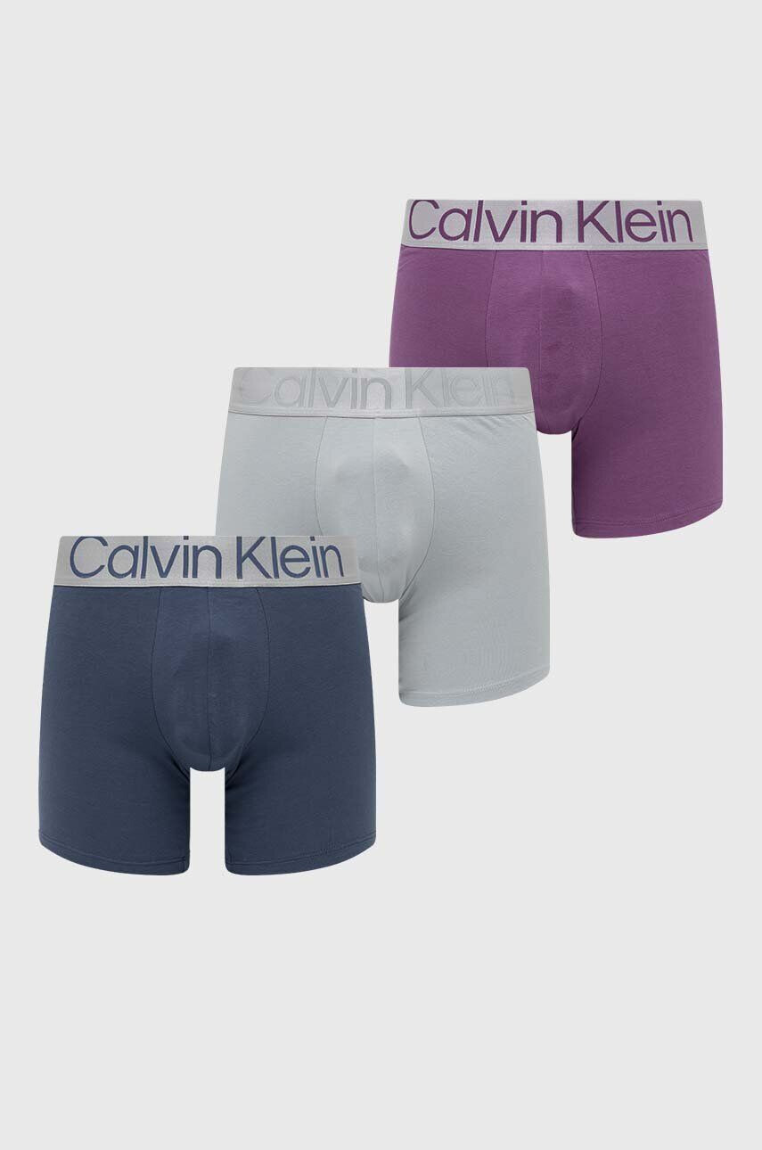 Calvin Klein Underwear Боксерки (3 броя) в лилаво - Pepit.bg