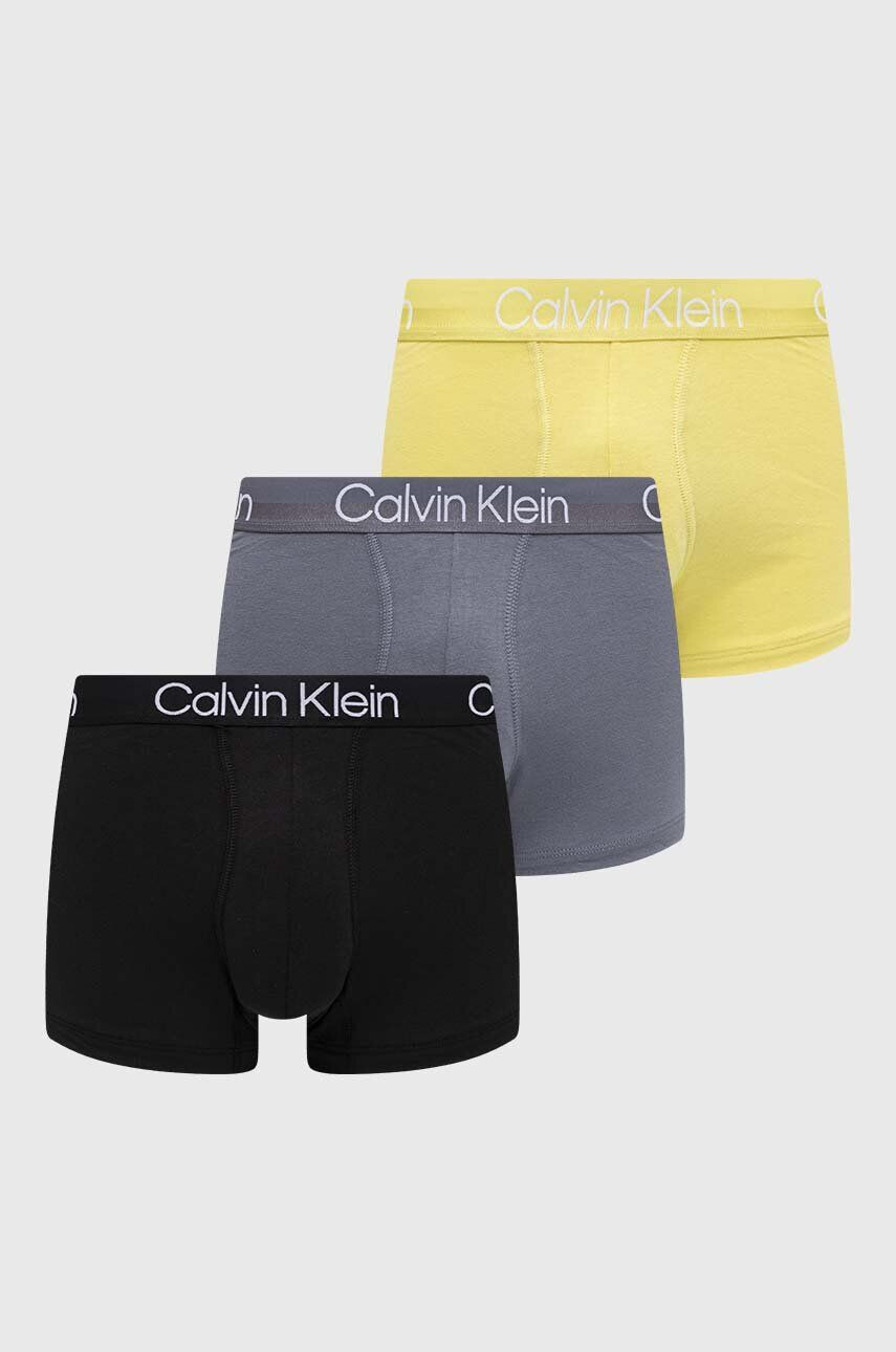 Calvin Klein Underwear Боксерки (3 броя) в жълто - Pepit.bg