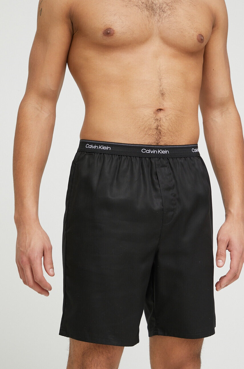 Calvin Klein Underwear Домашен къс панталон в черно - Pepit.bg