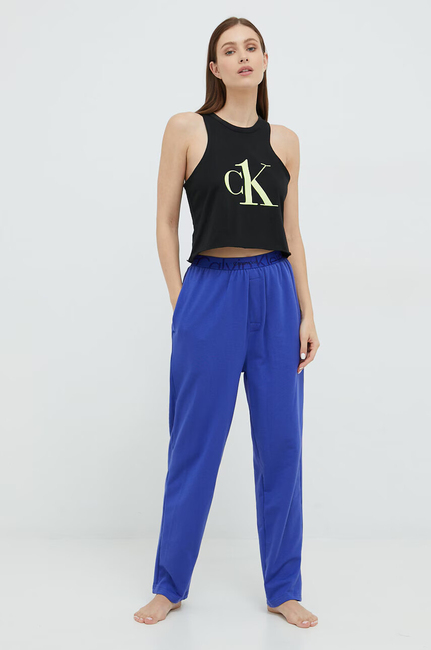 Calvin Klein Underwear Домашен панталон дамски в черно - Pepit.bg