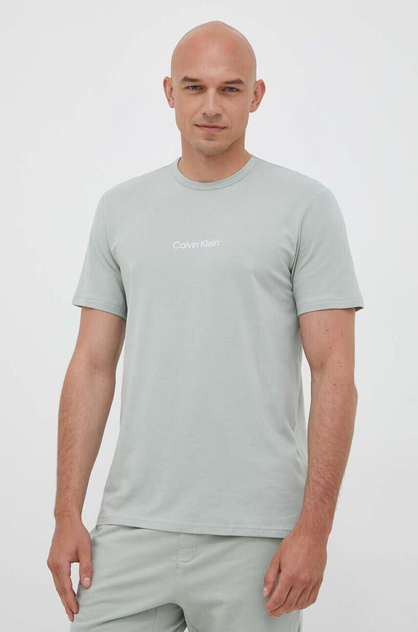 Calvin Klein Underwear Домашна тениска в зелено с принт - Pepit.bg