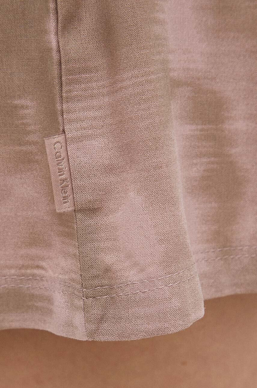 Calvin Klein Underwear Късо долнище на пижама дамско в бежово - Pepit.bg