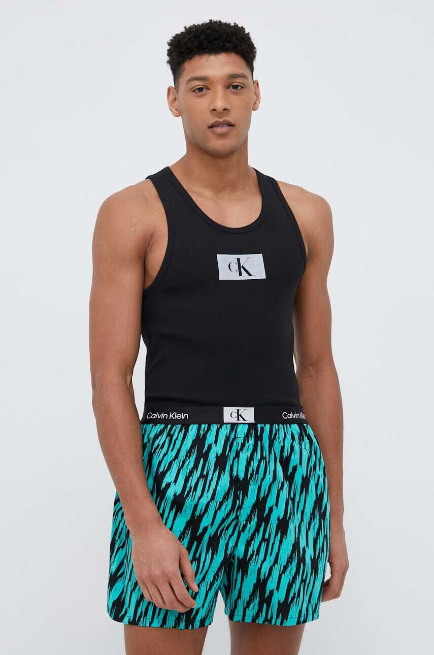 Calvin Klein Underwear Пижама мъжка в зелено - Pepit.bg