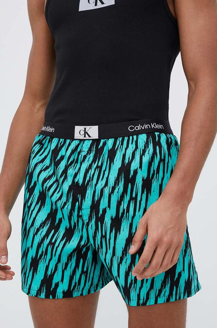 Calvin Klein Underwear Пижама мъжка в зелено - Pepit.bg