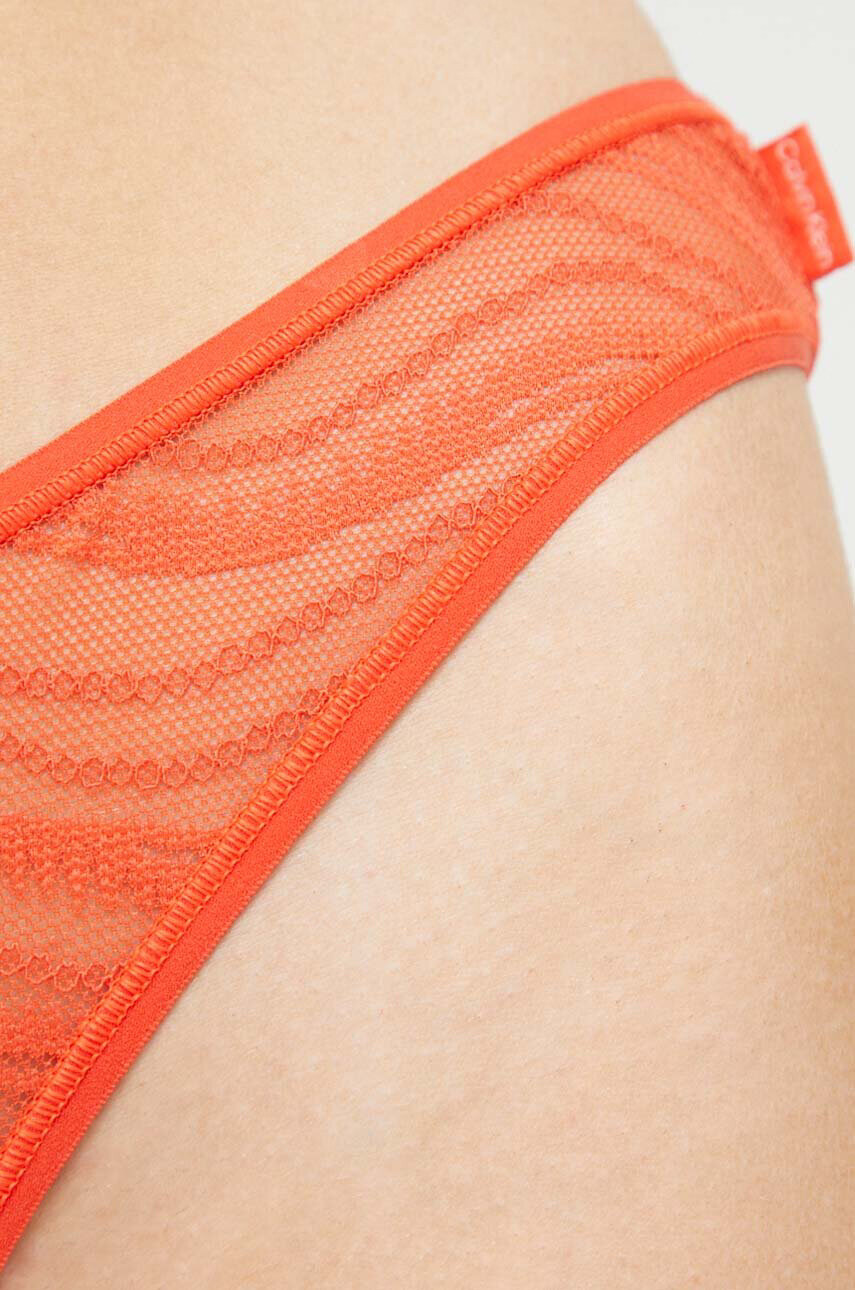 Calvin Klein Underwear Прашки в червено от полупрозрачна материя - Pepit.bg