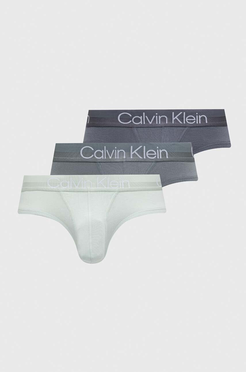 Calvin Klein Underwear Слипове (3 броя) в синьо - Pepit.bg