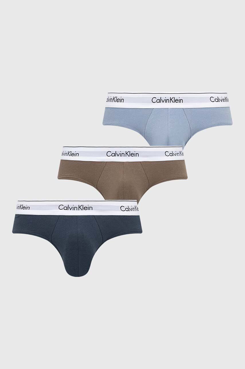 Calvin Klein Underwear Слипове (3 броя) в синьо - Pepit.bg