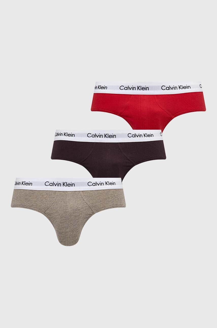 Calvin Klein Underwear Слипове (3 броя) в кафяво - Pepit.bg
