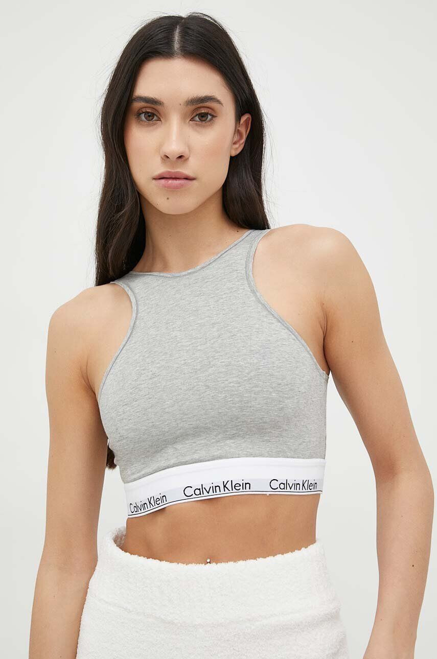 Calvin Klein Underwear Топ дамски в сиво - Pepit.bg