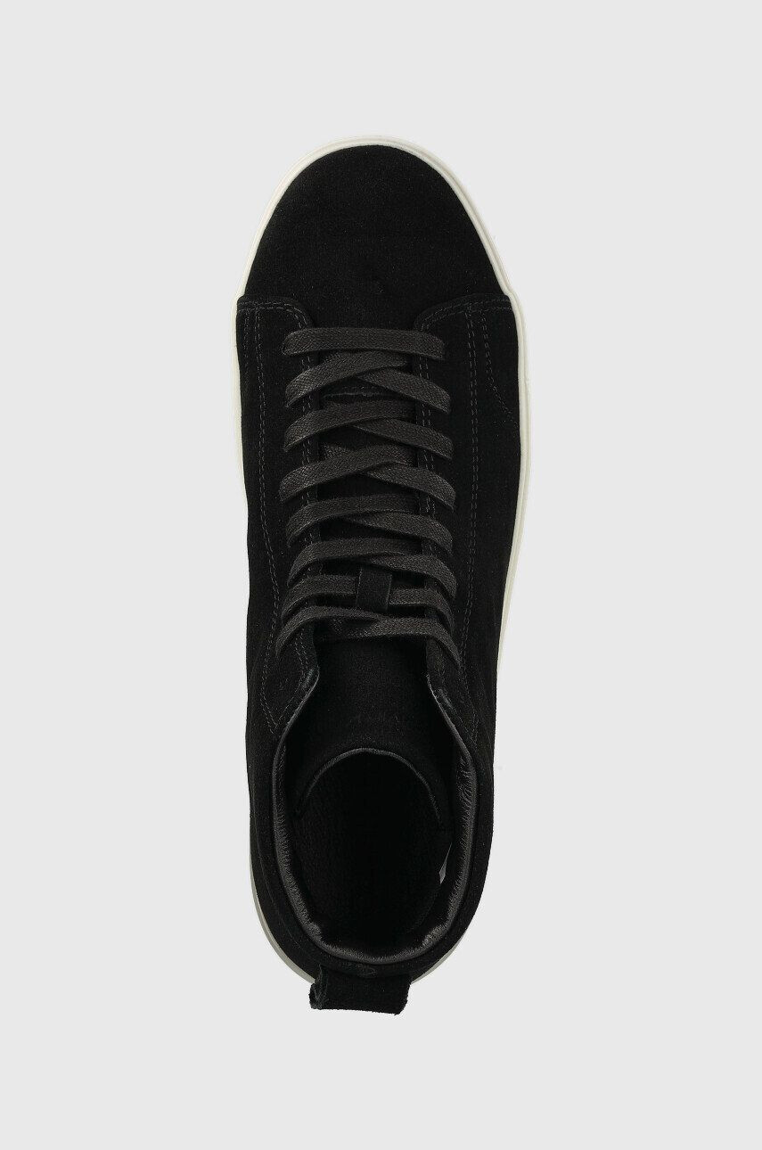 Calvin Klein Велурени маратонки High Top Lace Up Sue в черно - Pepit.bg