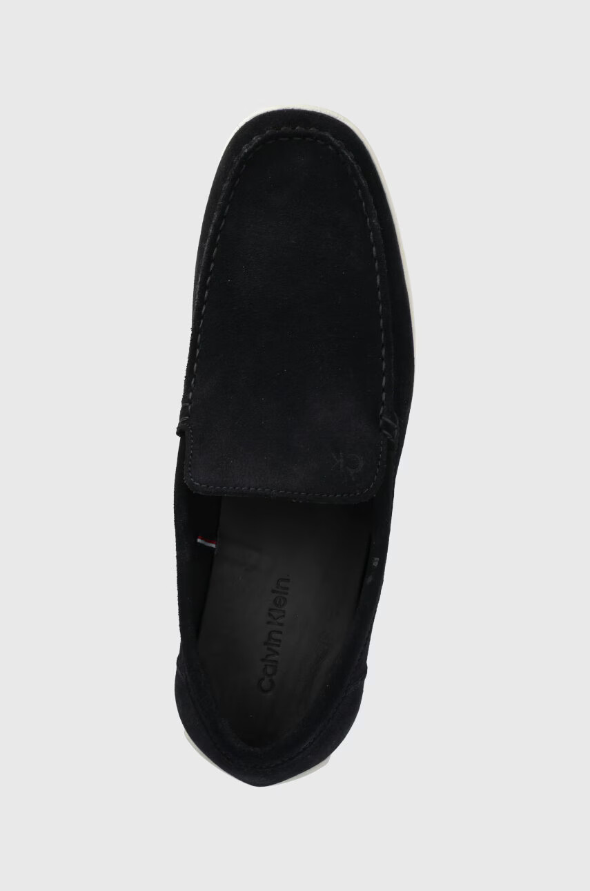 Calvin Klein Велурени мокасини мъжко в тъмносиньо - Pepit.bg