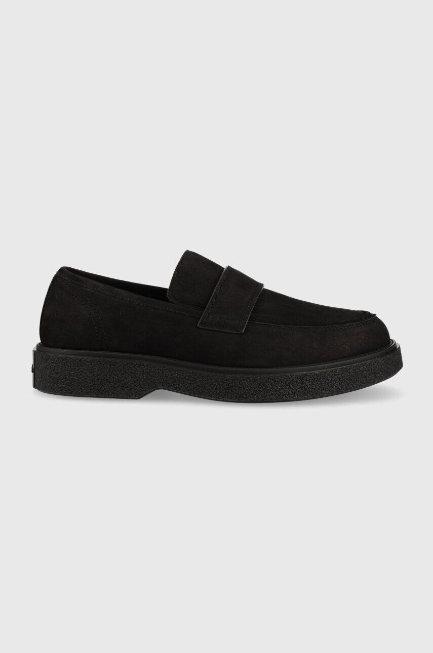 Calvin Klein Велурени мокасини LOAFER NB в черно HM0HM01031 - Pepit.bg