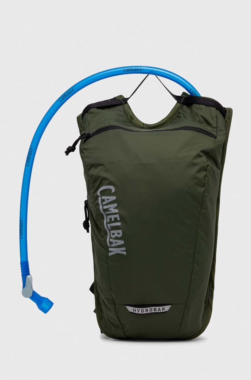 Camelbak Вело раница с мехур за вода Hydrobak Light в зелено малък размер с принт - Pepit.bg