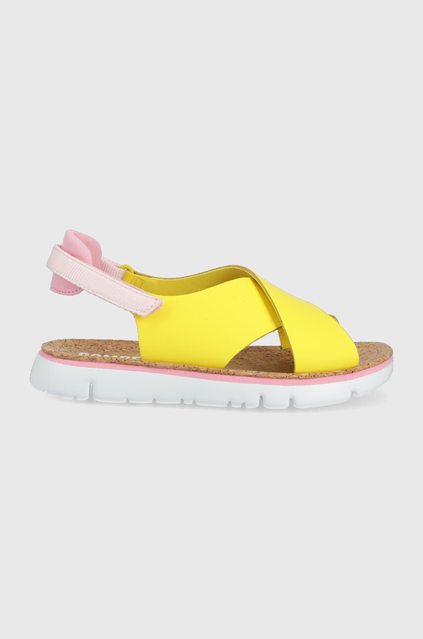 Camper Кожени сандали Oruga Sandal дамски в жълто - Pepit.bg