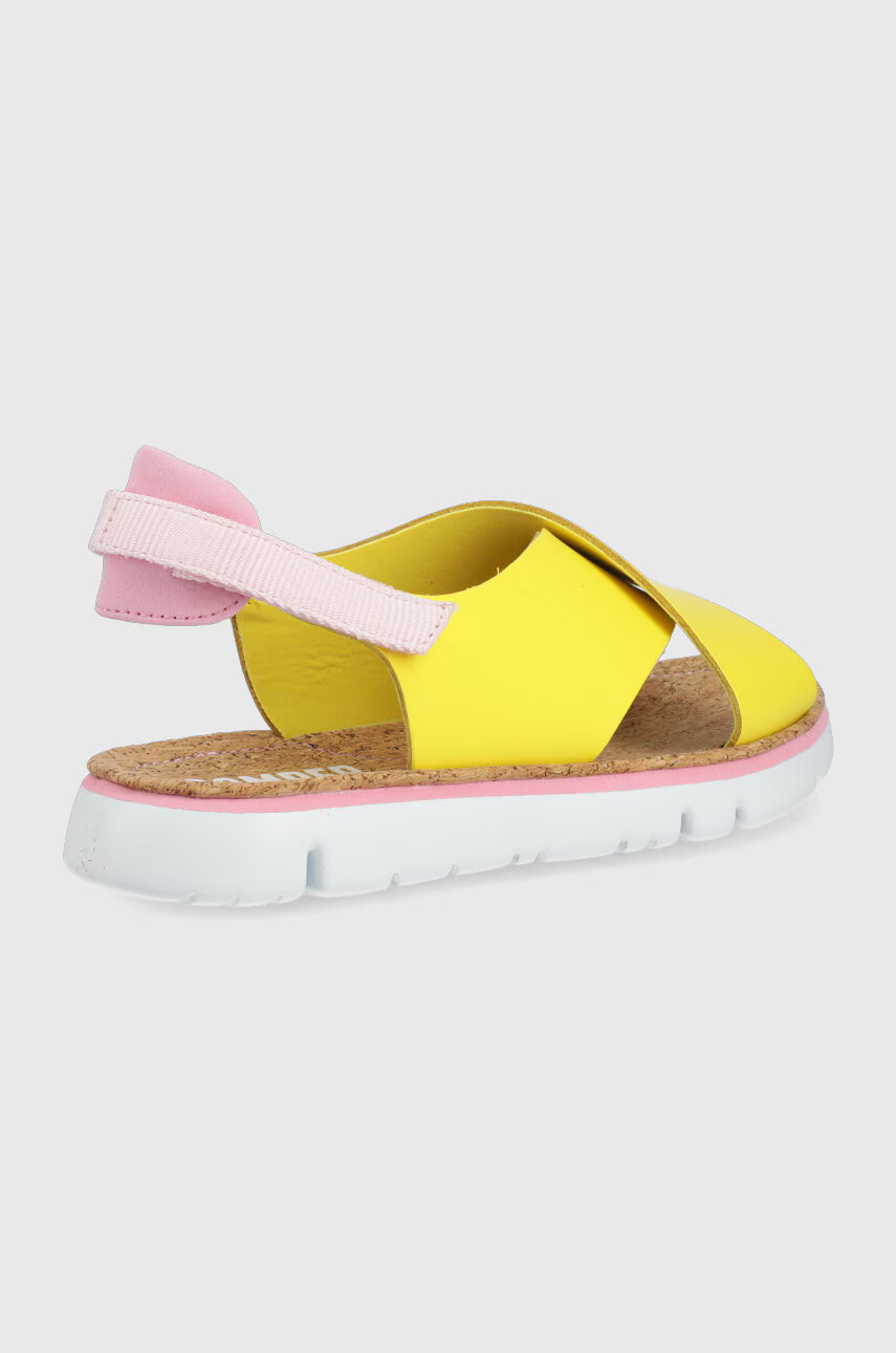 Camper Кожени сандали Oruga Sandal дамски в жълто - Pepit.bg