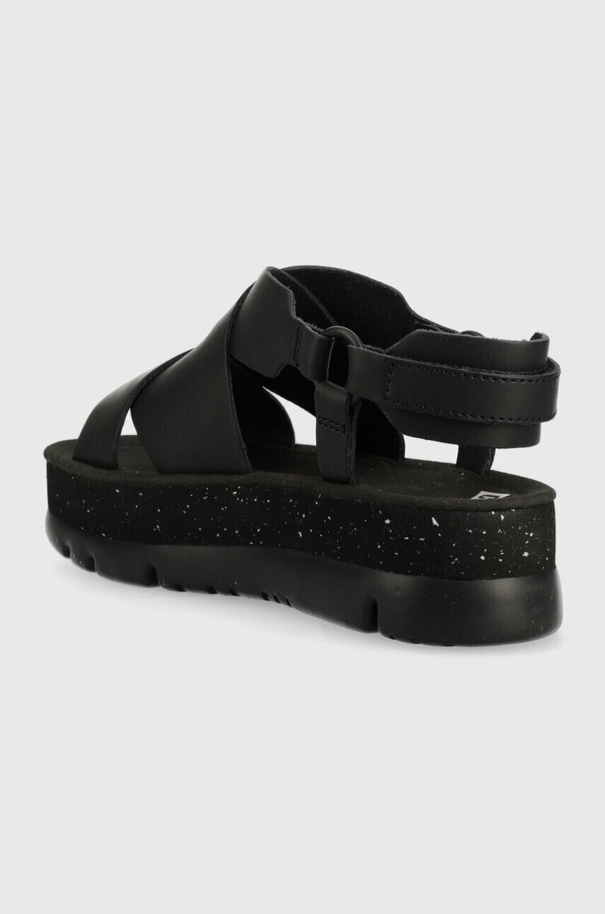 Camper Кожени сандали Oruga Up в черно с платформа K201399.001 - Pepit.bg