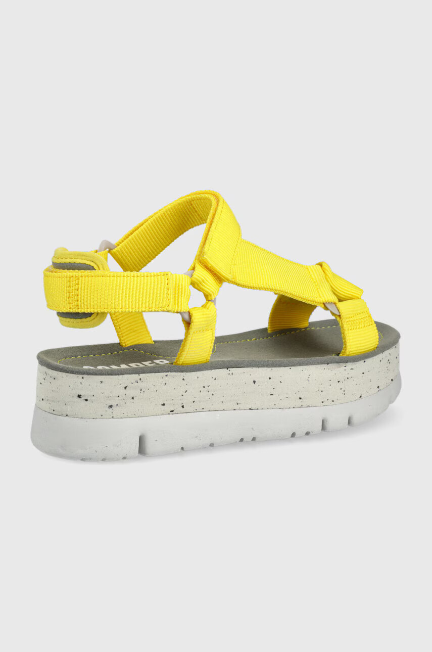 Camper Сандали Oruga Up дамски в жълто с платформа - Pepit.bg