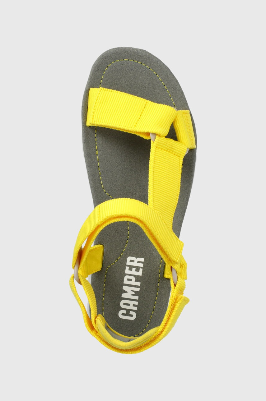 Camper Сандали Oruga Up дамски в жълто с платформа - Pepit.bg