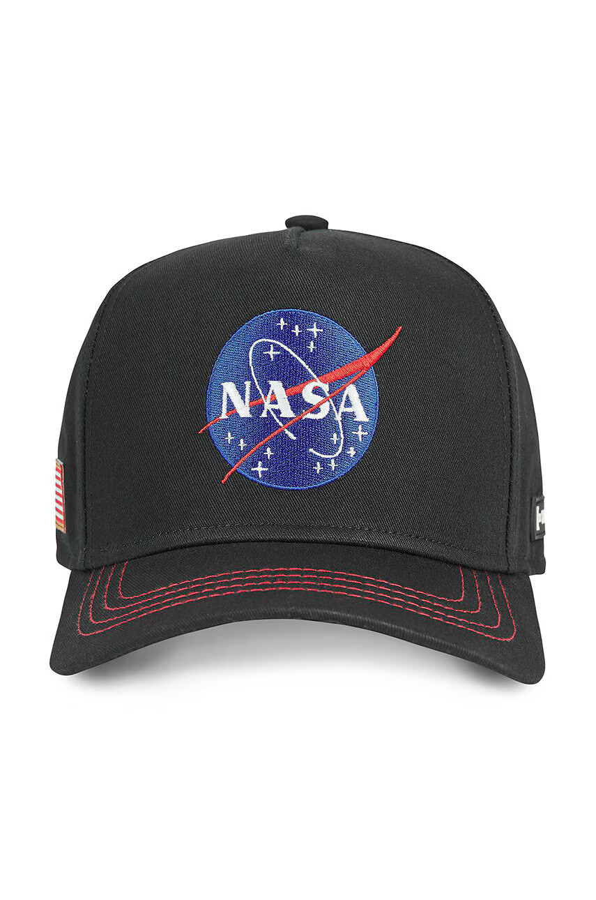 CapsLab Детска памучна шапка X Nasa в черно с апликация - Pepit.bg