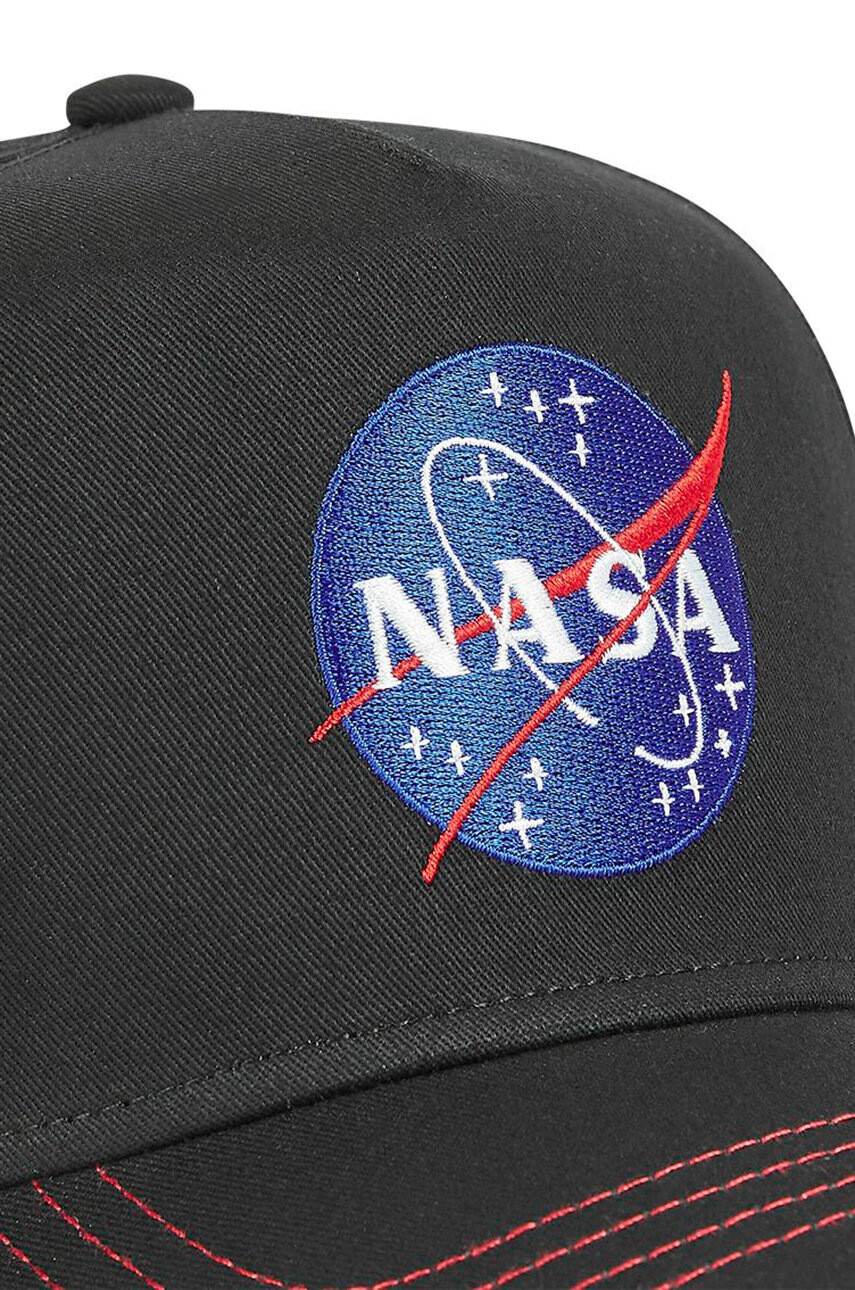 CapsLab Детска памучна шапка X Nasa в черно с апликация - Pepit.bg