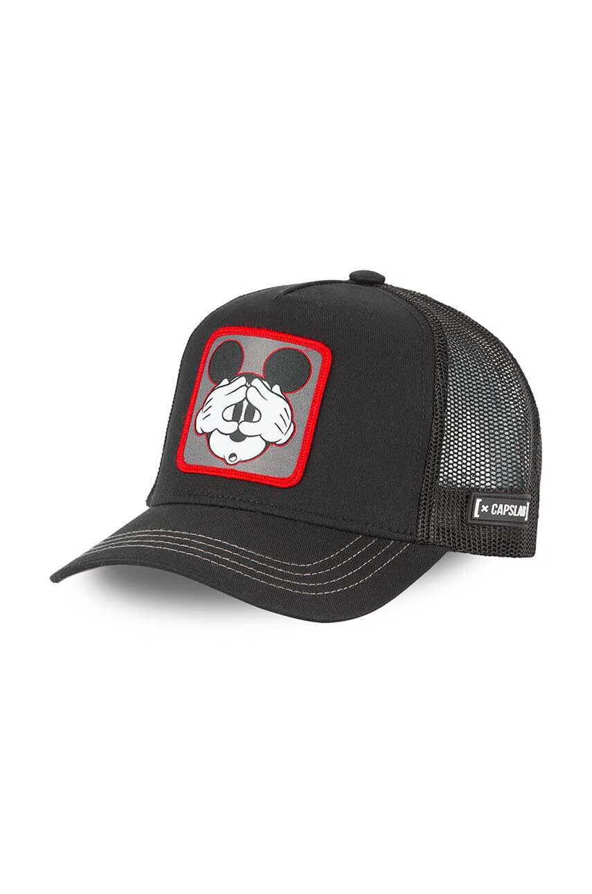 CapsLab Шапка с козирка DISNEY в черно с апликация - Pepit.bg
