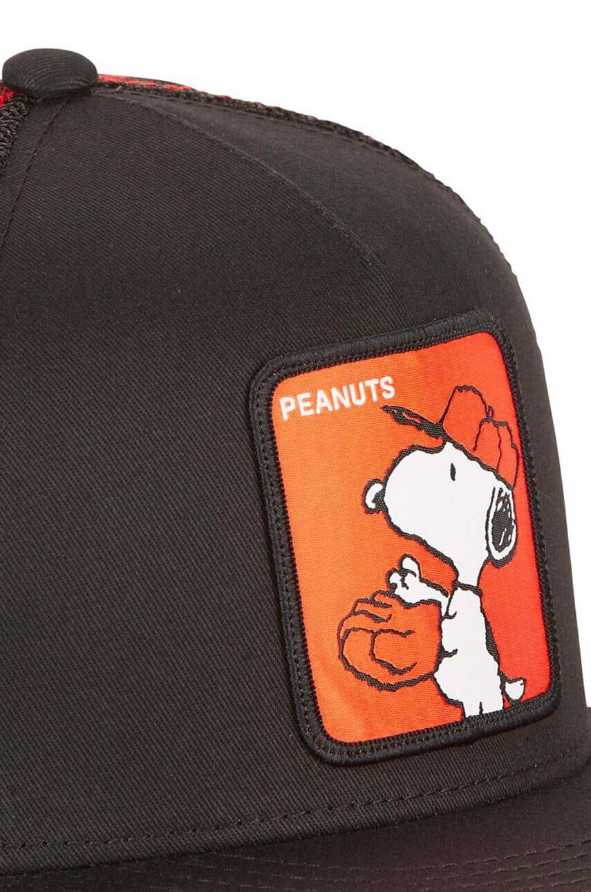 CapsLab Шапка с козирка PEANUTS в черно с апликация 0 - Pepit.bg