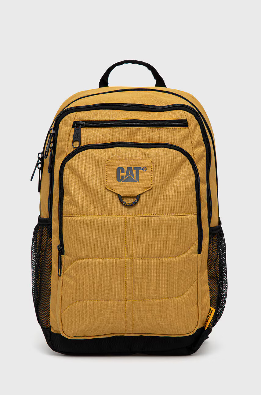 Caterpillar Раница в жълто голям размер с изчистен дизайн - Pepit.bg