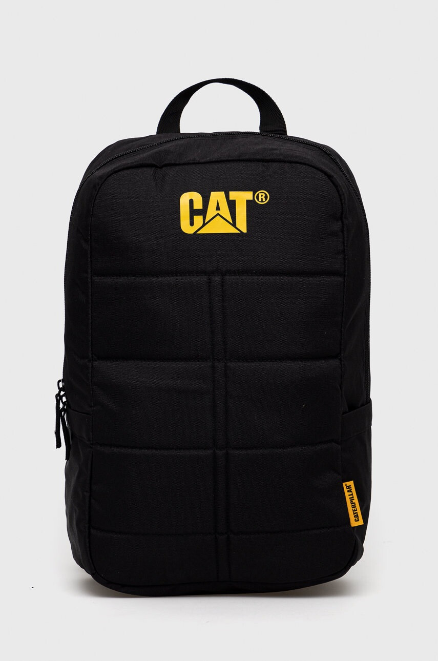 Caterpillar Раница в черно голям размер с принт - Pepit.bg