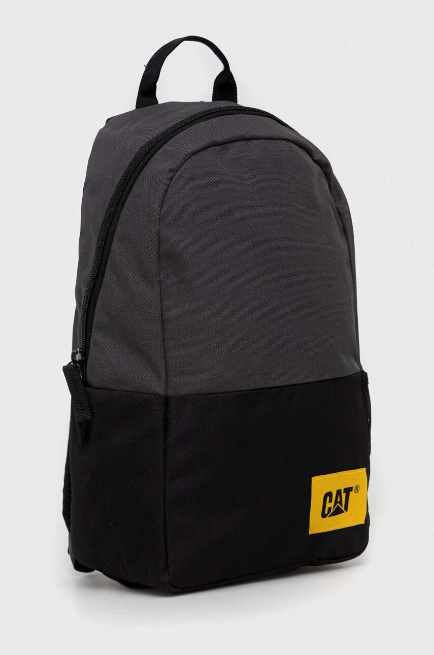 Caterpillar Раница в сиво голям размер с апликация - Pepit.bg