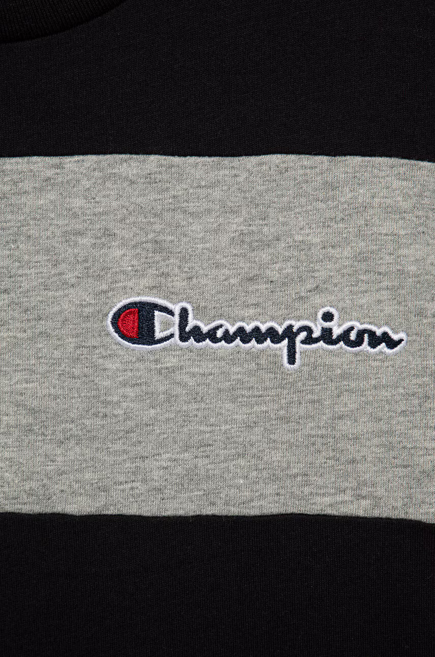 Champion Детска памучна тениска 305959 в черно с апликация - Pepit.bg
