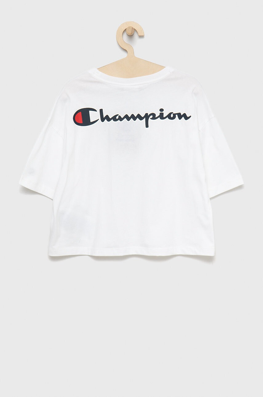 Champion Детска памучна тениска 404337 в бяло - Pepit.bg