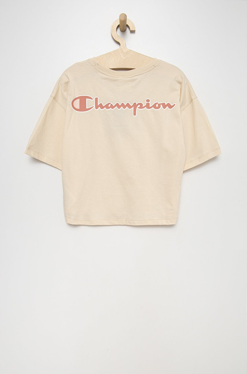 Champion Детска памучна тениска 404337 в бежово - Pepit.bg