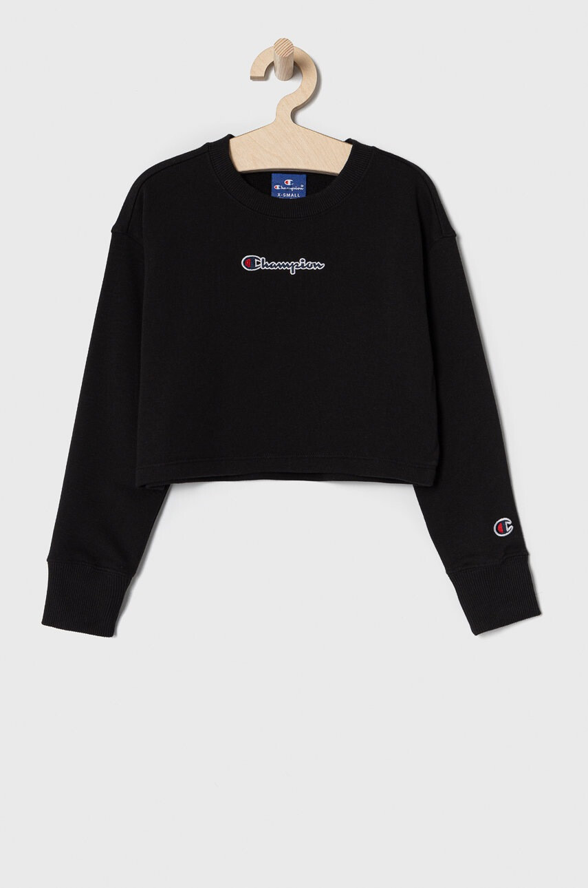 Champion Детски суичър 404069 в черно с апликация - Pepit.bg