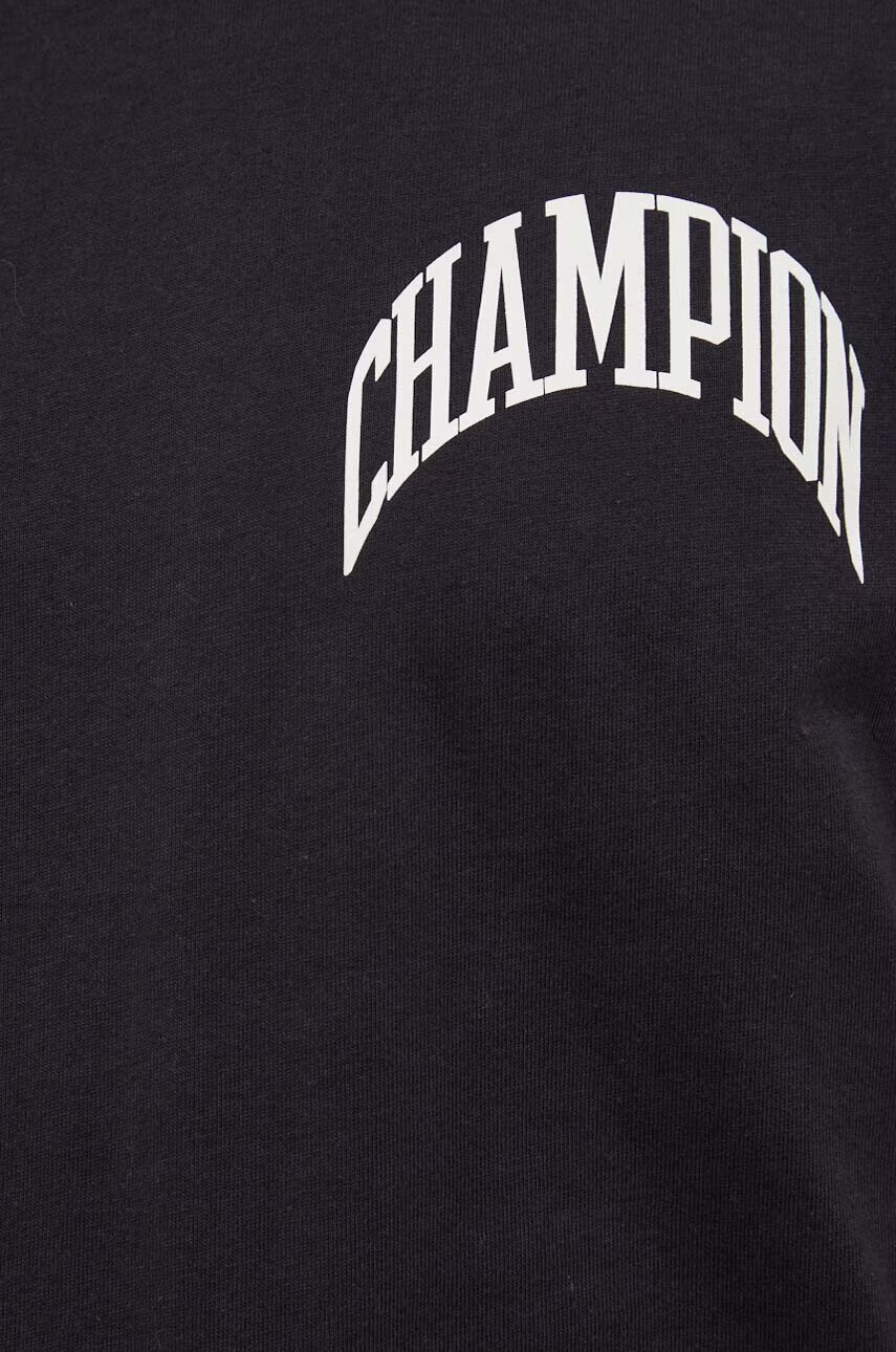 Champion Памучна тениска в черно с принт - Pepit.bg