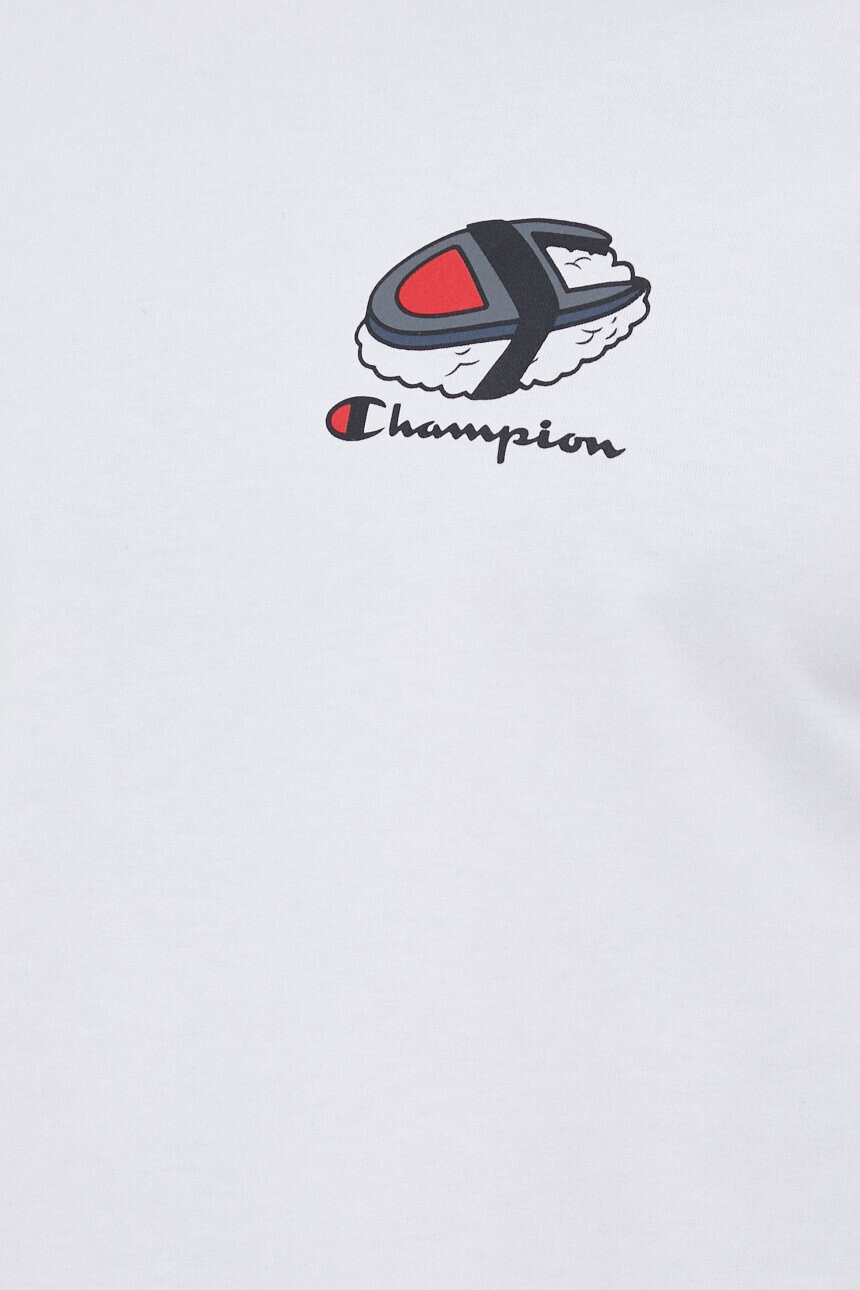 Champion Памучна тениска в бяло с десен - Pepit.bg