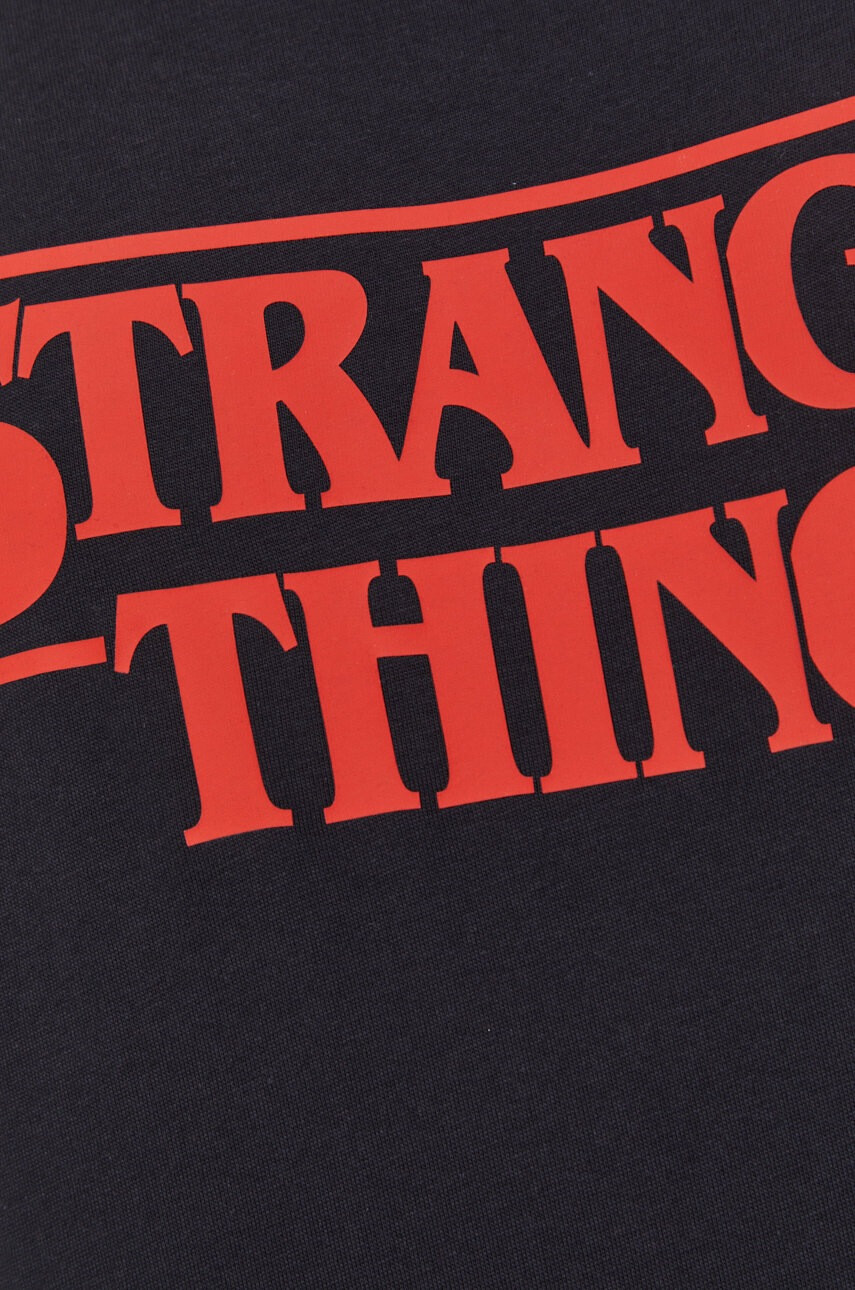 Champion Памучна тениска Xstranger Things в черно с принт - Pepit.bg
