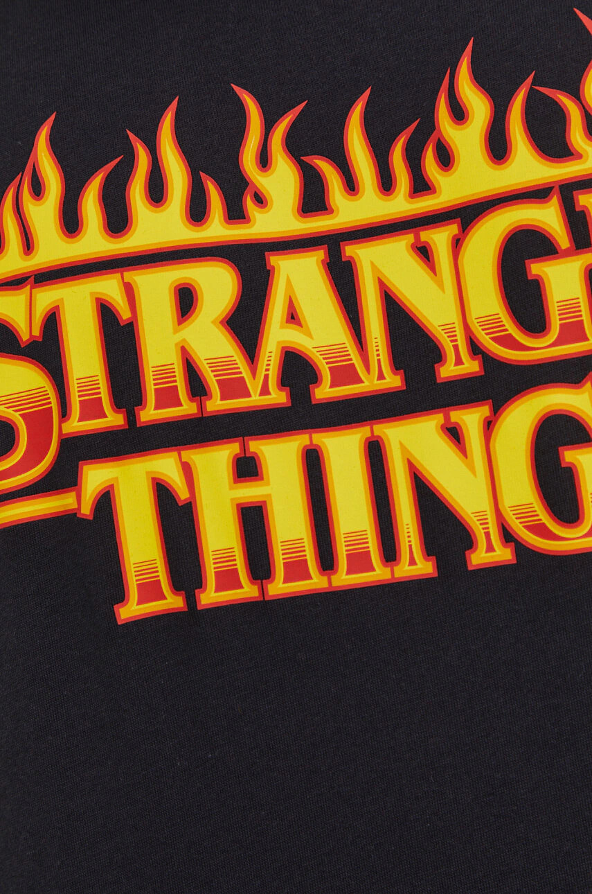 Champion Памучна тениска Xstranger Things в черно с принт - Pepit.bg