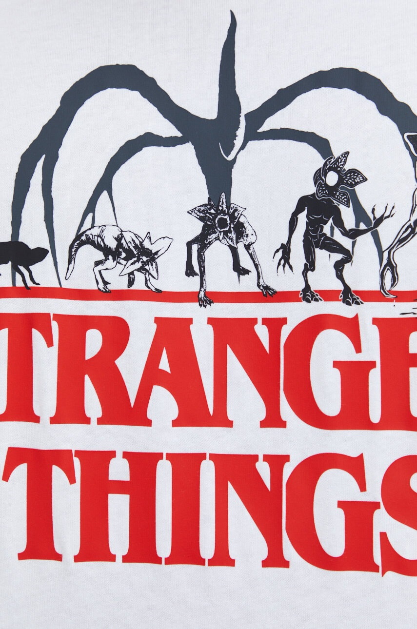 Champion Памучна тениска Xstranger Things в бяло с принт - Pepit.bg
