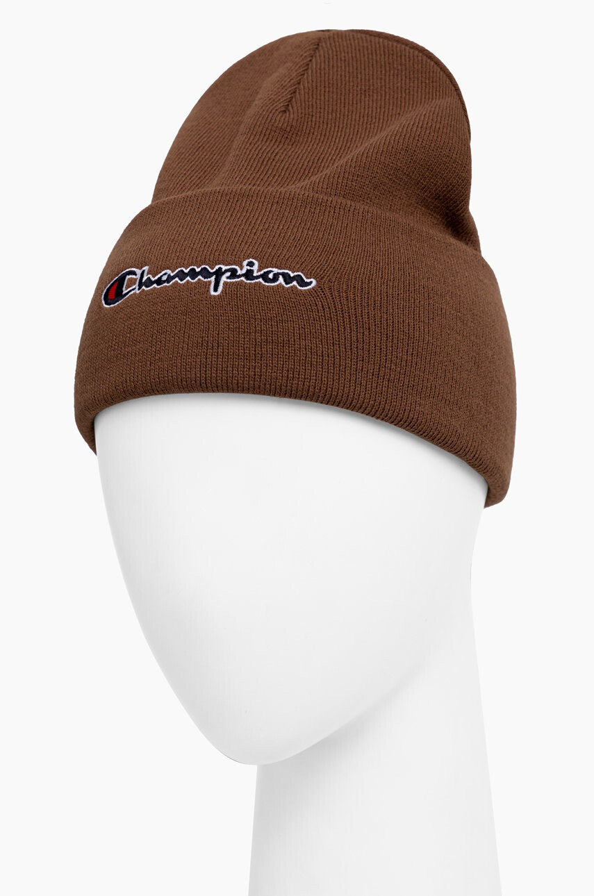Champion Шапка в кафяво от плътен трикотаж - Pepit.bg