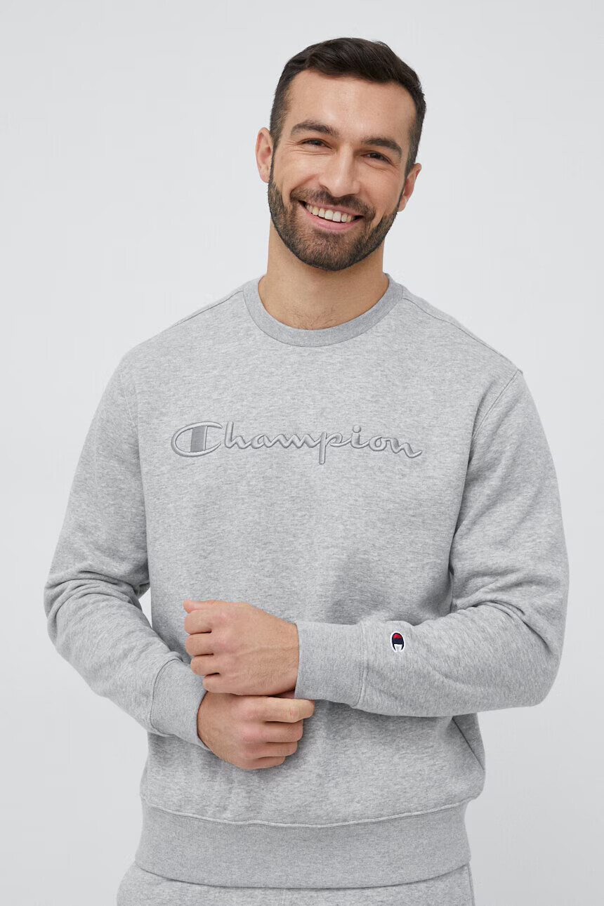 Champion Суичър в сиво с апликация - Pepit.bg