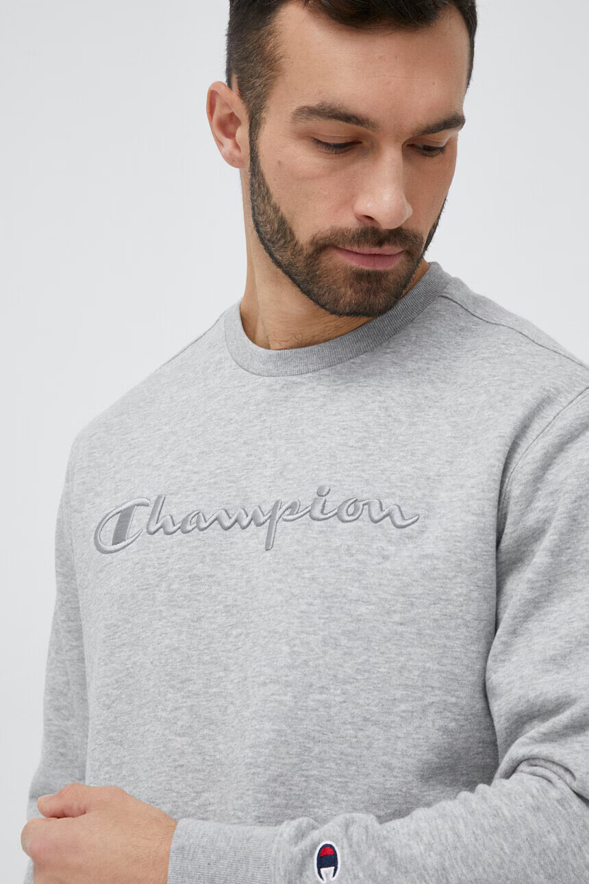 Champion Суичър в сиво с апликация - Pepit.bg